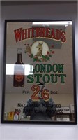 WHITBREAD'S LONDON STOUT MIRRORED ADVERTISEMENT