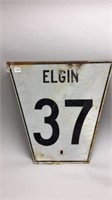 ELGIN 37 ALUMINUM ROAD SIGN 18''X16''