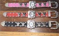 3 NEW LADIES BLING BLING WATCHES ! B-4