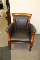 Black Leather waiting room chair