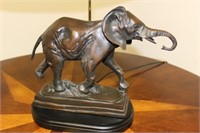 Bronze Tone Elephant Lamp