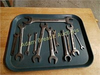 Tray of assorted made in USA wrenches