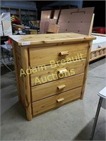 Custom log Pine 4 drawer dresser