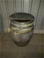 23 inch vintage oak keg