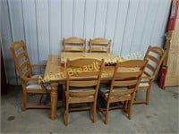 Made in USA solid Pine dining 7 piece set