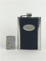 Yale lighter and Makers Mark flask
