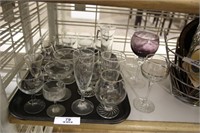 Tray Lot-Various Stem Glasses