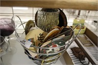 Wire Basket & Quantity Of Coasters