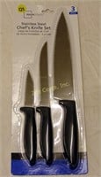 3 Piece Stainless Chef's Knife Set