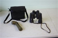 Binoculars Made in USSR & Military Flash Light
