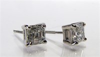 Platinum Set Diamond Stud Earrings
