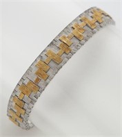 18K yellow and white gold bracelet.