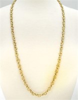18K yellow gold link necklace.