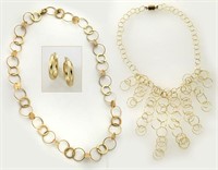 3 Pcs. 14K yellow gold jewelry, including: