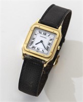 Cartier 18K gold Santos Dumont wristwatch