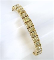Fancy yellow and intense yellow diamond bracelet