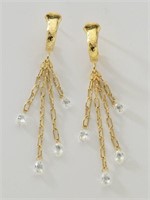 Pr. Gurhan 24K gold & briolette diamond earrings,