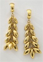 Pair Gurhan 24K yellow gold "Bacchus" earrings,