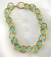 Gurhan 24K gold and chalcedony necklace,