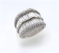 Ambrosi 18K white gold and diamond ring