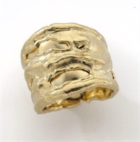 Jean Mahie 22K gold ring with modern motif.