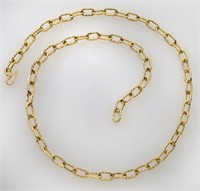 Jean Mahie 22K faceted gold link necklace.