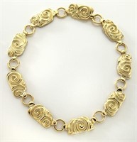 Elizabeth Gage 18K gold necklace.