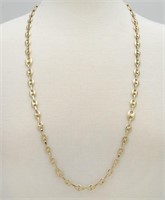 Italian 14K yellow gold link necklace.