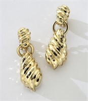 Pr. Henry Dunay 18K faceted door-knocker earrings