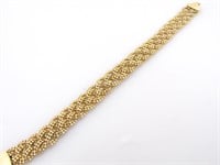 14K Yellow Gold Woven Mesh Bracelet