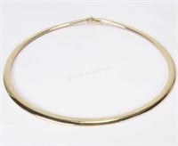 14K Yellow Gold 6mm 16" Omega Chain Necklace