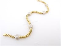 18K Yellow Gold Pave Diamond Bracelet