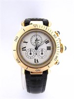 18K Yellow Gold Cartier Pasha Chronograph Watch
