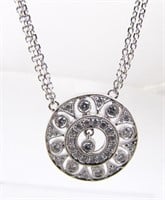 14K White Gold Diamond Necklace, Chain