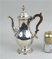 English George III Silver Chocolate Pot W/Crest