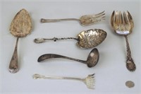 Group Six Sterling Silver Serving Utensils