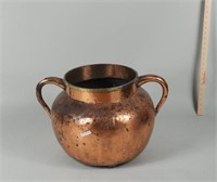 Large Brass & Copper Handled Urn