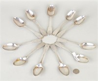 Group Eleven English Sterling Silver Tablespoons