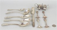 Group English Sterling Silver Table Wares