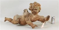 Continental Carved & Polychromed Wood Putti