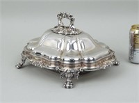 Fine English Sheffield Silver Plate Covered Dish