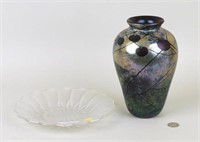 A Bittersweet Glass Works Art Glass Vase