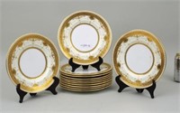Set Twelve Tiffany Minton Porcelain Plates