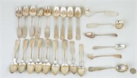 Group Coin Silver Teaspoons & Small Ladles