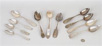 Group 11 Coin Silver Tablespoons, Various Makers