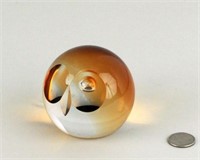 Glass Owl Paperweight