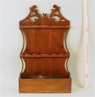 Early Pierced Wooden Spoon Rack