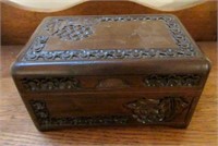 Early Small Handcarved Wooden Box