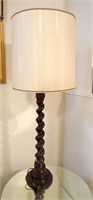 Antique Wooden Barley Twist Lamp