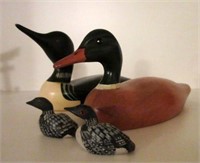 Grouping of Hand Crafted Loons and Duck